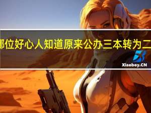 急急急！哪位好心人知道原来公办三本转为二本的学校有哪些