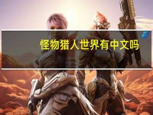 怪物猎人世界有中文吗