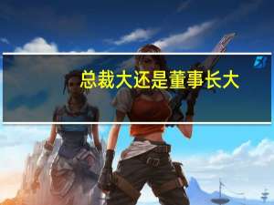 总裁大还是董事长大