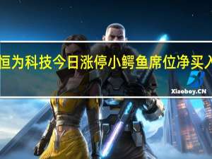 恒为科技今日涨停 小鳄鱼席位净买入8119.57万元