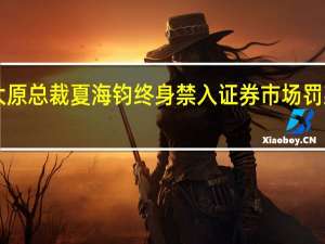 恒大原总裁夏海钧终身禁入证券市场 罚款1500万