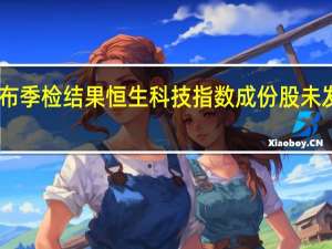 恒生指数公司公布季检结果恒生科技指数成份股未发生变动数目维持30只