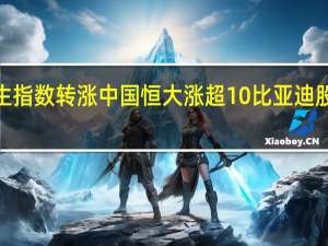 恒生指数转涨中国恒大涨超10%比亚迪股份涨超2.55%领涨大盘