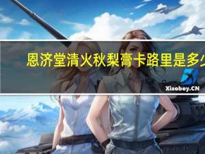 恩济堂清火秋梨膏卡路里是多少