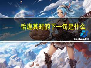 恰逢其时的下一句是什么
