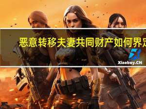 恶意转移夫妻共同财产如何界定