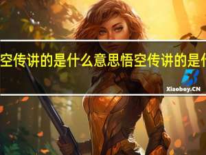 悟空传讲的是什么意思 悟空传讲的是什么内容