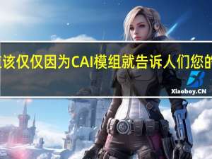 您绝对不应该仅仅因为CAI模组就告诉人们您的汽车已经过调校