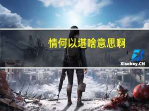 情何以堪啥意思啊（情何以堪啥意思）
