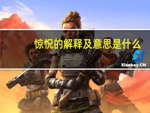 惊怳的解释及意思是什么