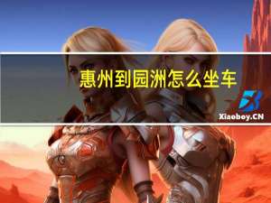 惠州到园洲怎么坐车