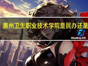 惠州卫生职业技术学院是民办还是公办