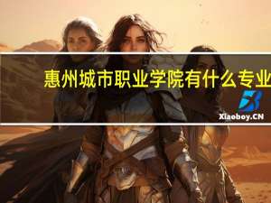 惠州城市职业学院有什么专业