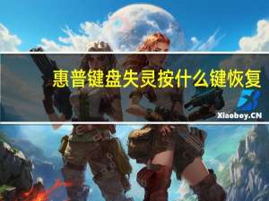 惠普键盘失灵按什么键恢复