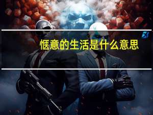 惬意的生活是什么意思_