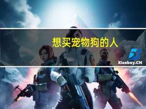 想买宠物狗的人