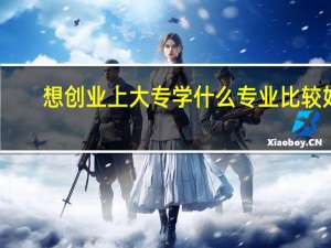 想创业上大专学什么专业比较好