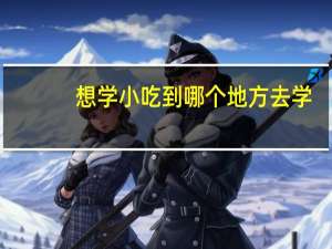 想学小吃到哪个地方去学