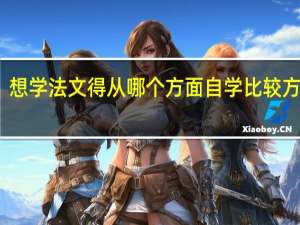 想学法文得从哪个方面自学比较方便呢