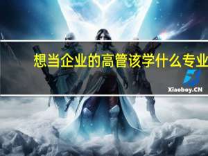 想当企业的高管该学什么专业