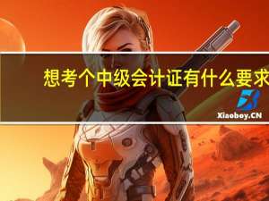 想考个中级会计证有什么要求