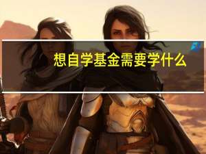 想自学基金需要学什么