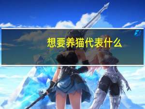 想要养猫代表什么