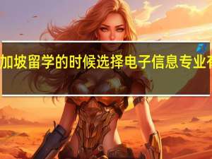想要在新加坡留学的时候选择电子信息专业有什么推荐的吗