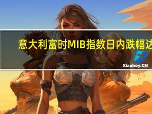意大利富时MIB指数日内跌幅达1.00%