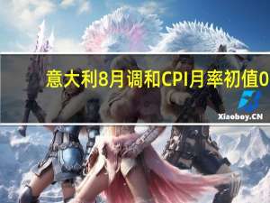 意大利8月调和CPI月率初值 0.2%预期0.30%前值-1.50%