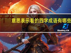 意思表示看的四字成语有哪些
