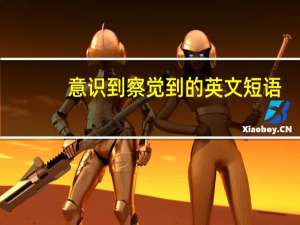 意识到察觉到的英文短语