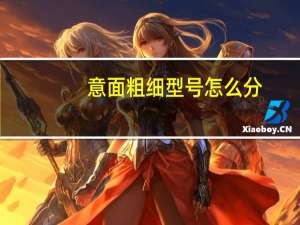 意面粗细型号怎么分