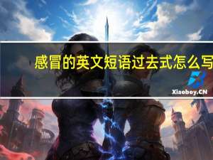 感冒的英文短语过去式怎么写