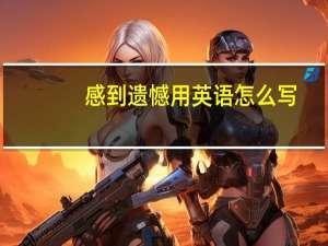 感到遗憾用英语怎么写