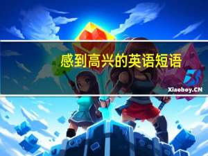 感到高兴的英语短语