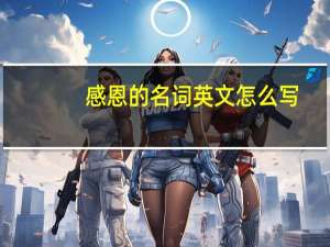 感恩的名词英文怎么写