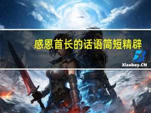 感恩首长的话语简短精辟