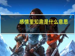 感情里知趣是什么意思