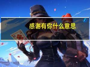 感谢有你什么意思