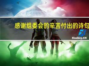 感谢组委会的辛苦付出的诗句