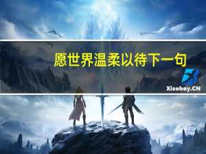 愿世界温柔以待下一句