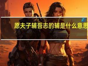 愿夫子辅吾志的辅是什么意思