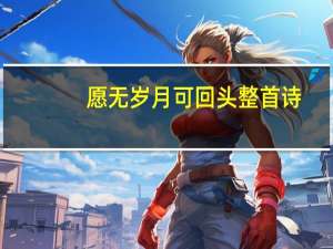 愿无岁月可回头整首诗