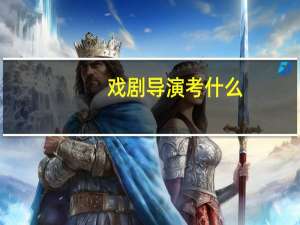 戏剧导演考什么