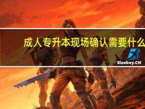 成人专升本现场确认需要什么
