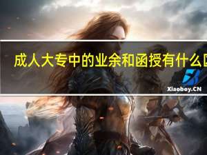 成人大专中的业余和函授有什么区别
