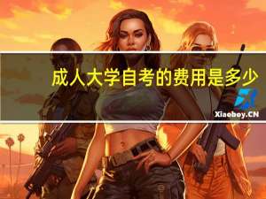 成人大学自考的费用是多少