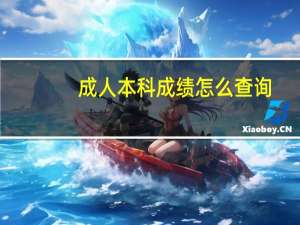 成人本科成绩怎么查询