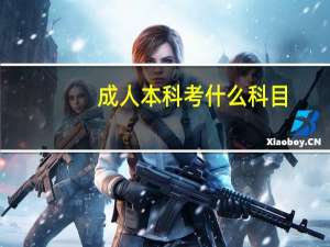 成人本科考什么科目